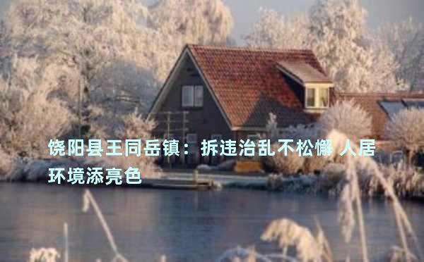 饶阳县王同岳镇：拆违治乱不松懈 人居环境添亮色